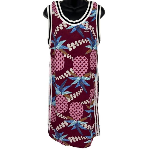Adidas Womens Size Small S Multicolor Tropical Tank Dress Pineapple CW4726 New - Picture 1 of 10